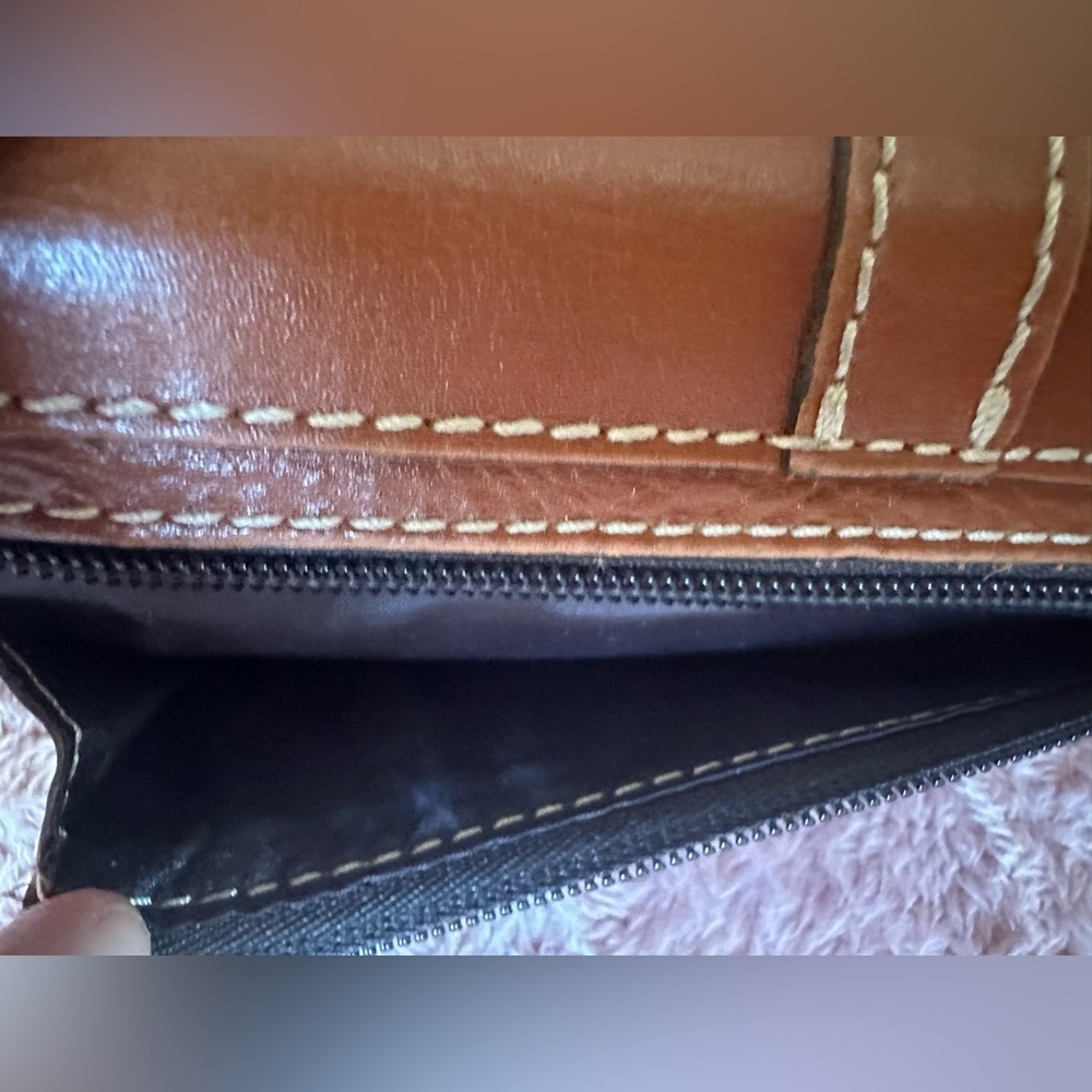Patricia Nash “Torri” Crossbody Bag 👜 Cognac Leather — Missing Strap - Picture 7 of 15